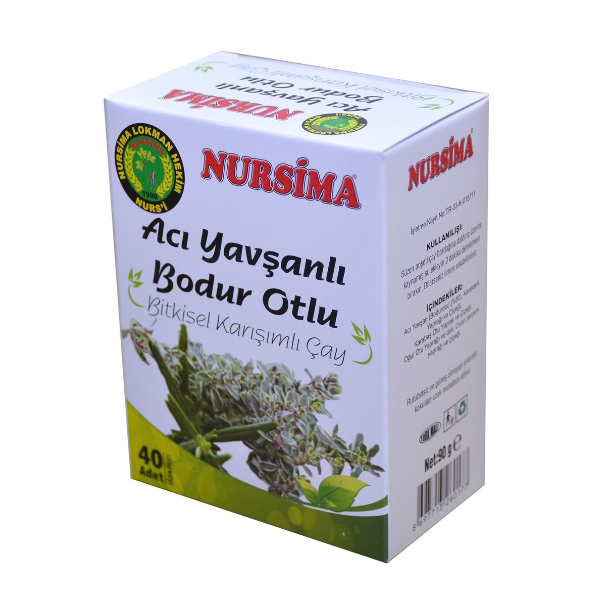 Nursima Acı Yavşanlı Bodur Otlu Bitkisel Karışımlı Çay 40 Adet