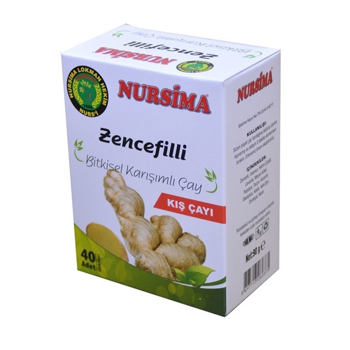 Nursima Zencefilli Bitkisel Karışımlı Çay 40 Adet