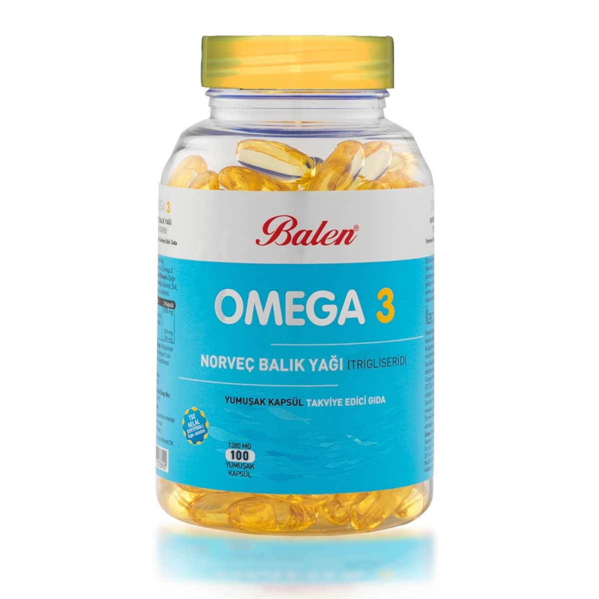Omega 3 Norveç Balık Yağı (Trigliserid) Yumuşak Kapsül 1380 Mg 100 Kapsül