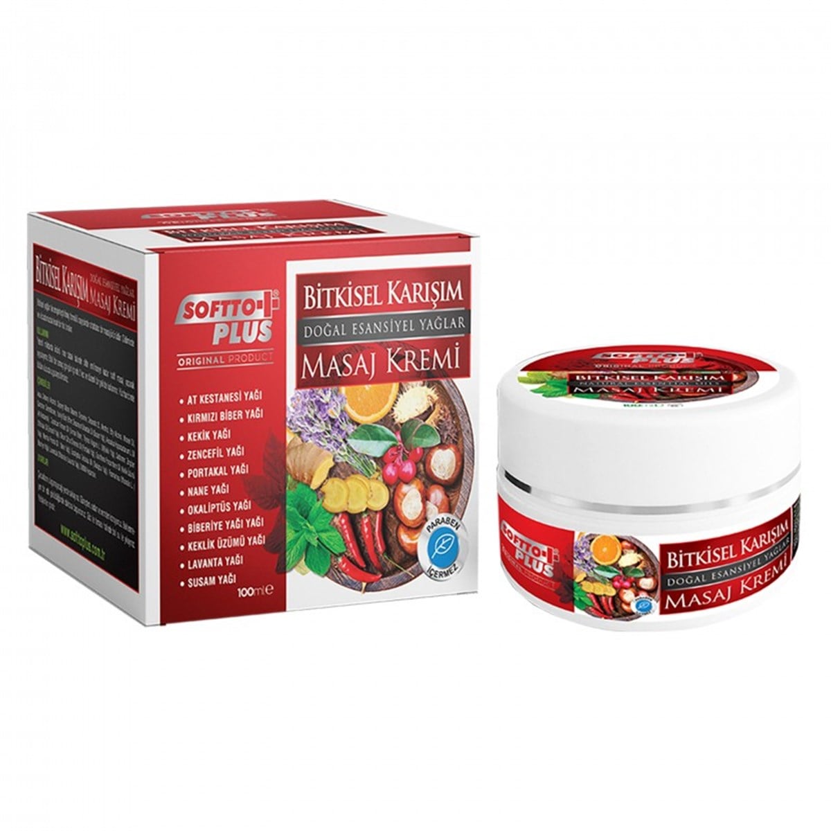 Softto Plus Bitkisel Karışım Masaj Kremi 100 ml