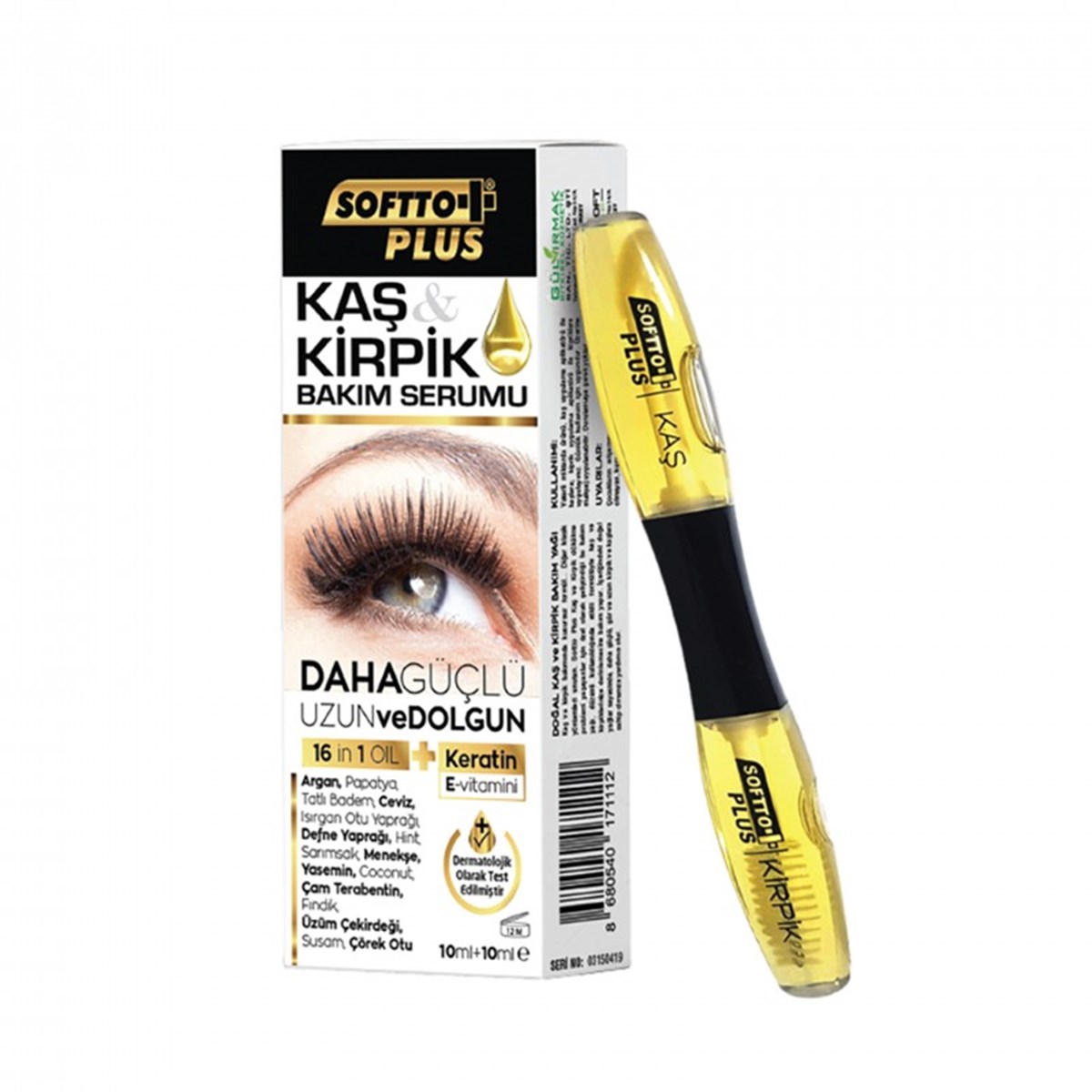Softto Plus Kaş Kirpik Serumu 10 ml + 10 ml