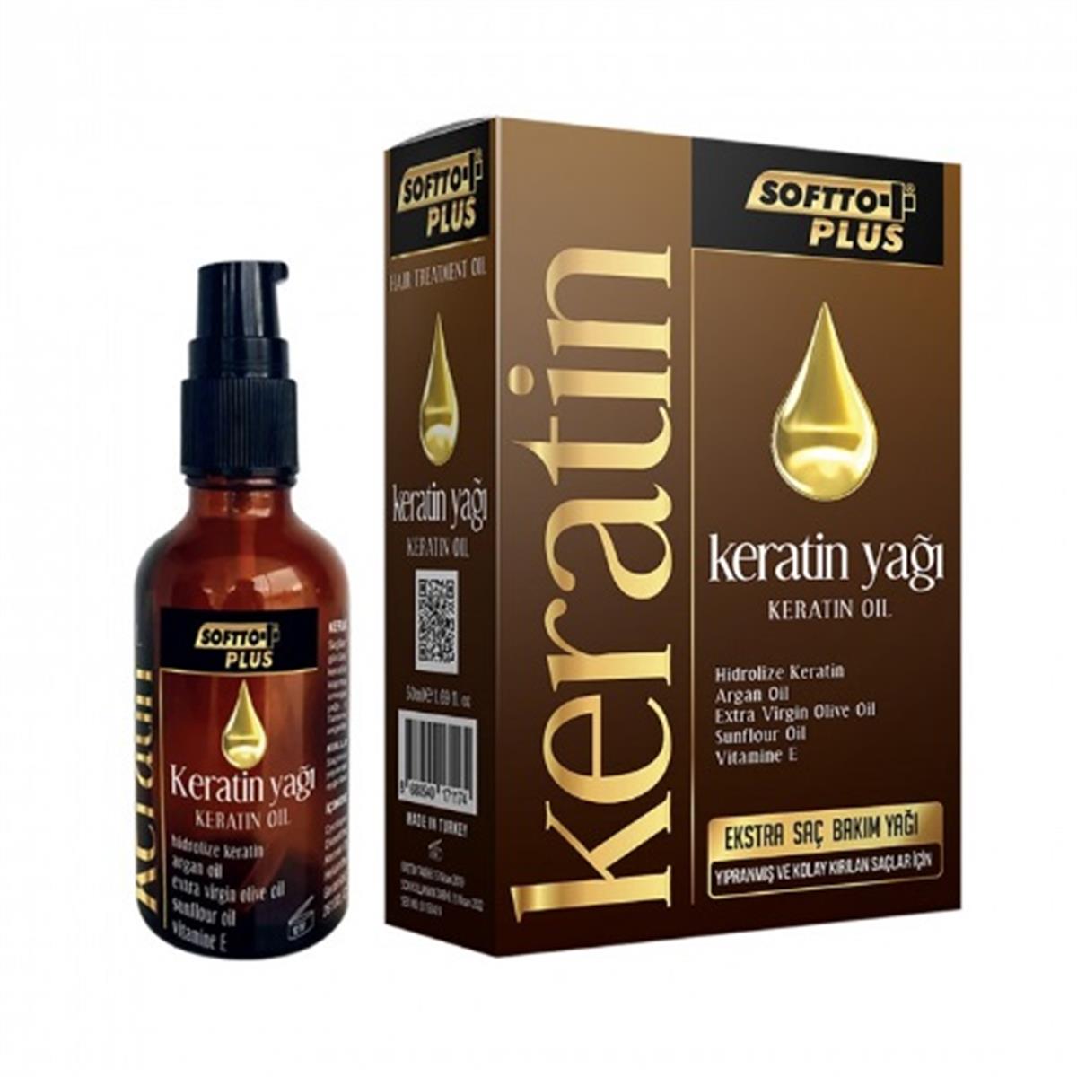 Softto Plus Keratin Ekstra Saç Bakım Yağı 50 ml