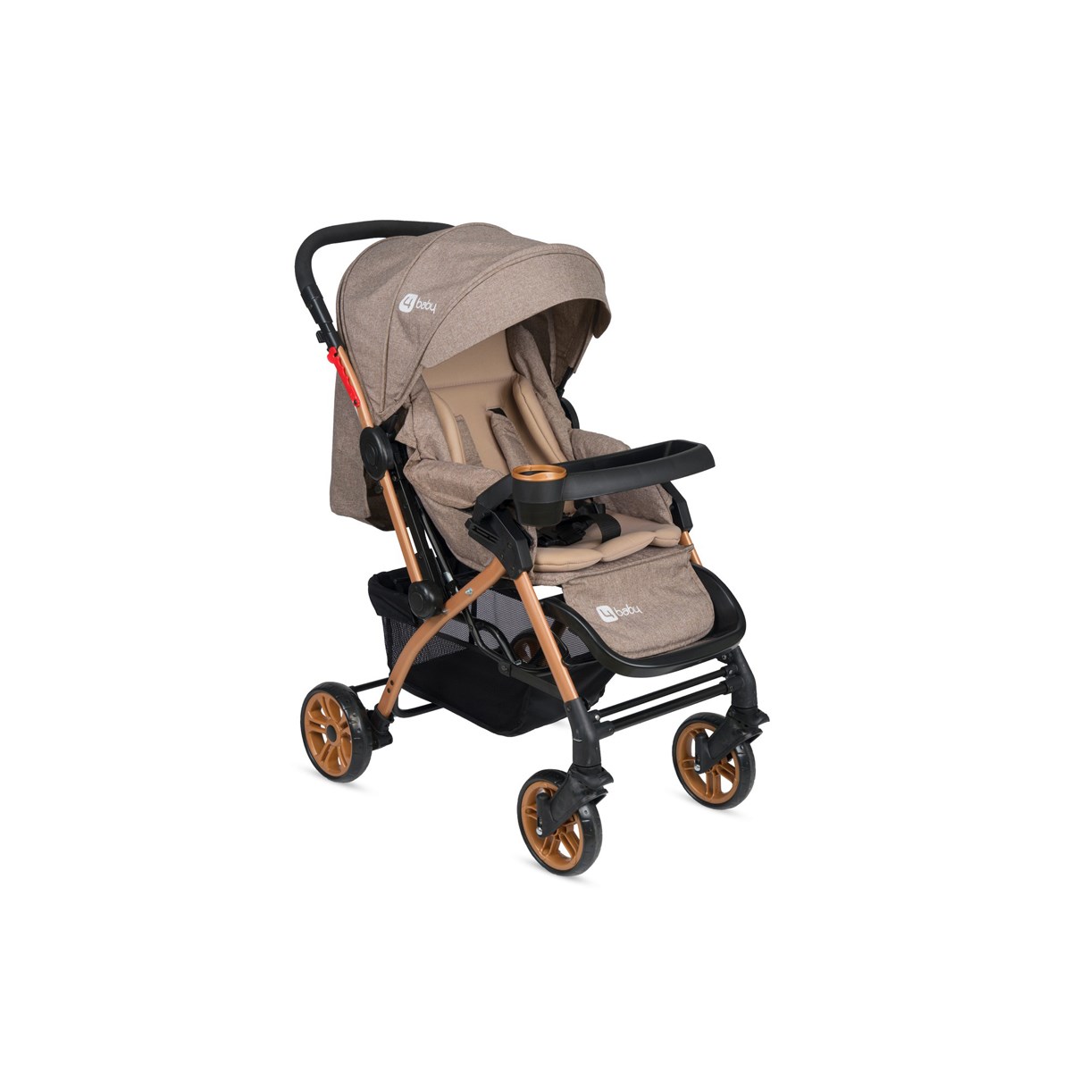 4 Baby Active Gold Çift Yönlü Bebek Arabası Kahverengi