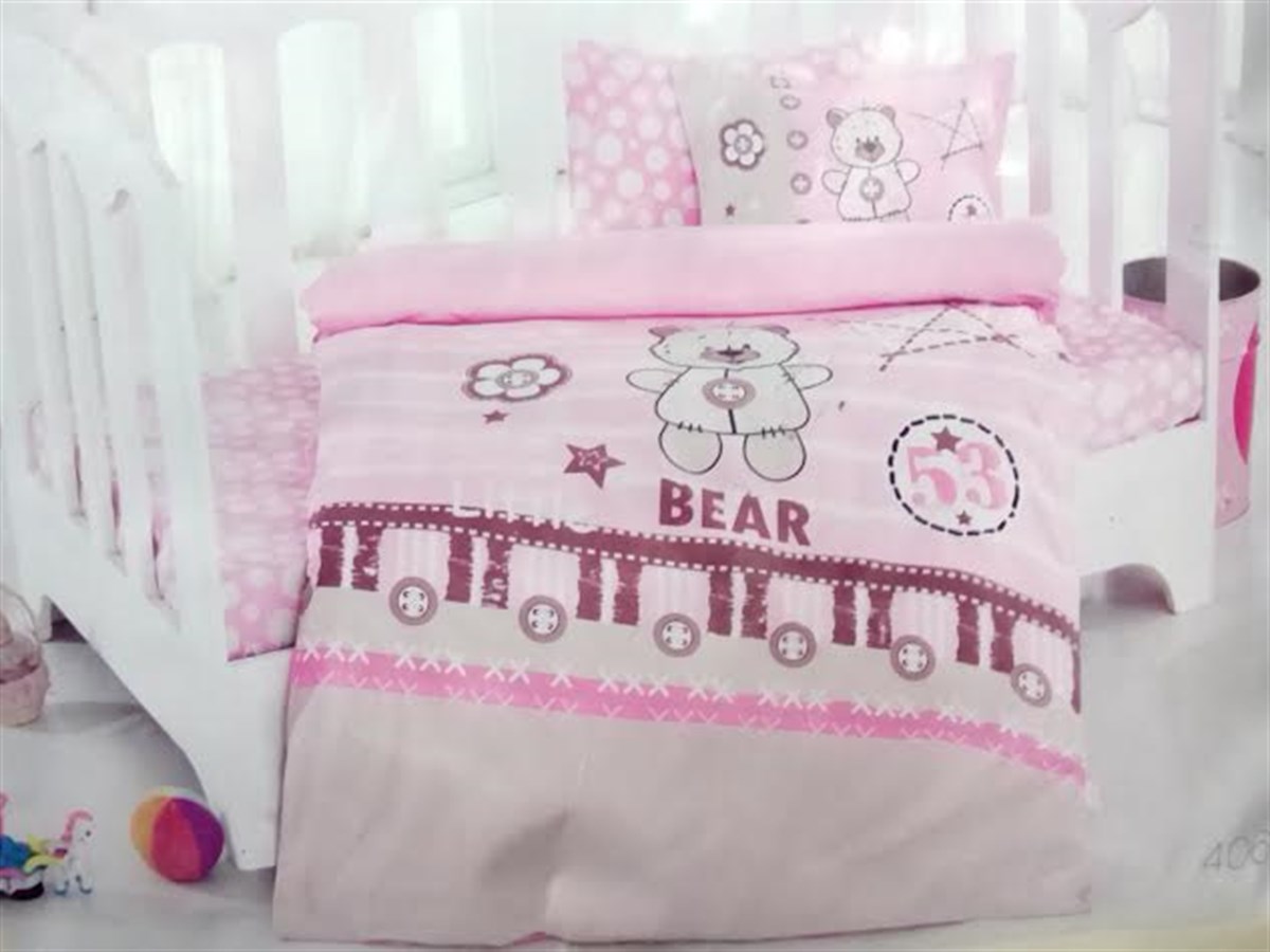 Ak Home ayıcıklı Bebek uyku seti pembe