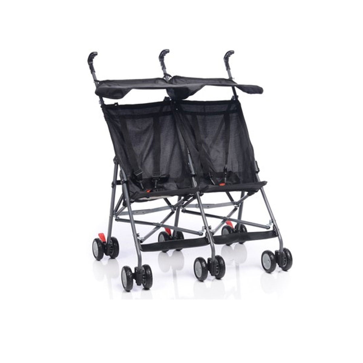 Aldeba 3030 İkiz Baston Bebek Arabası Siyah