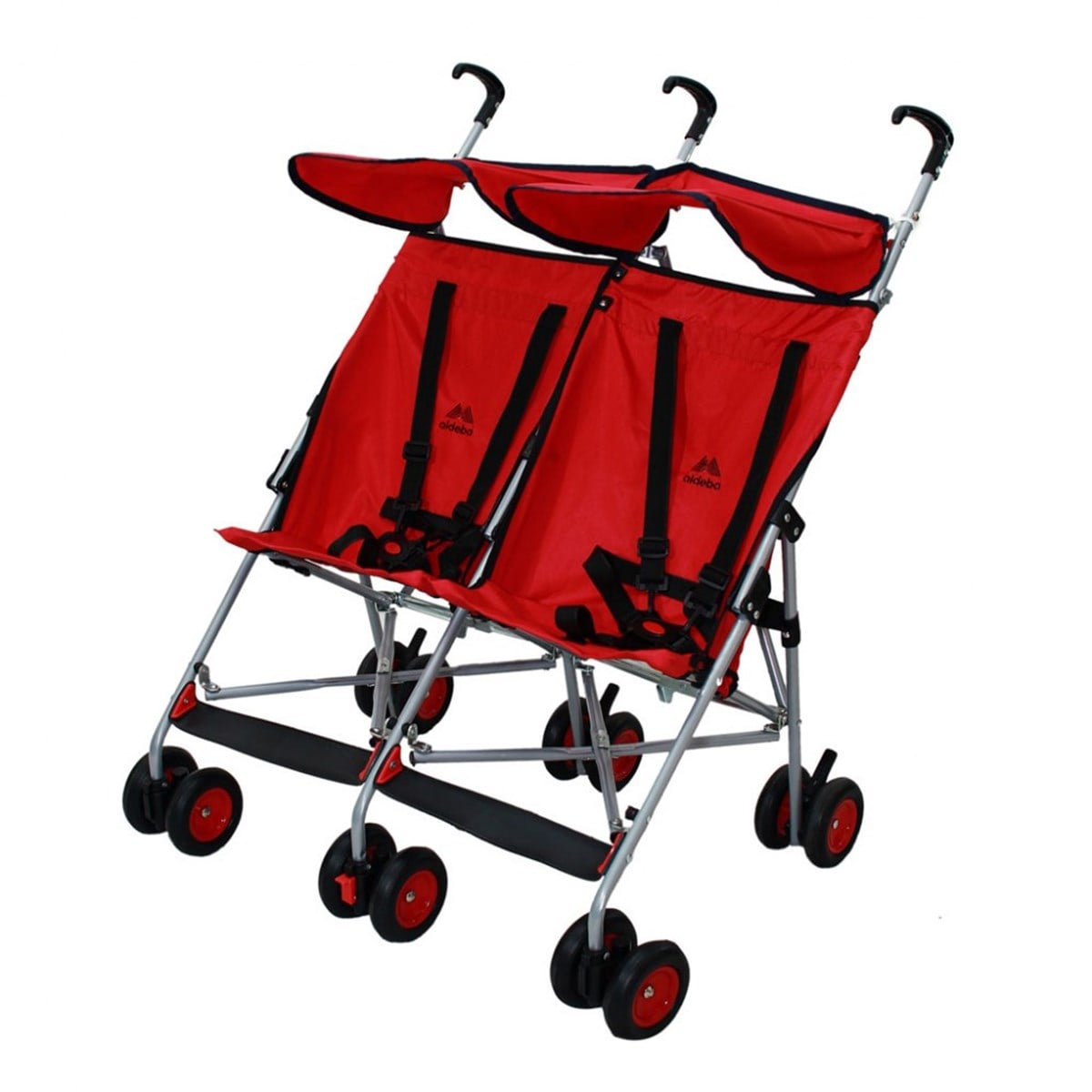 Aldeba 3030 İkiz Baston Bebek Arabası Kırmızı
