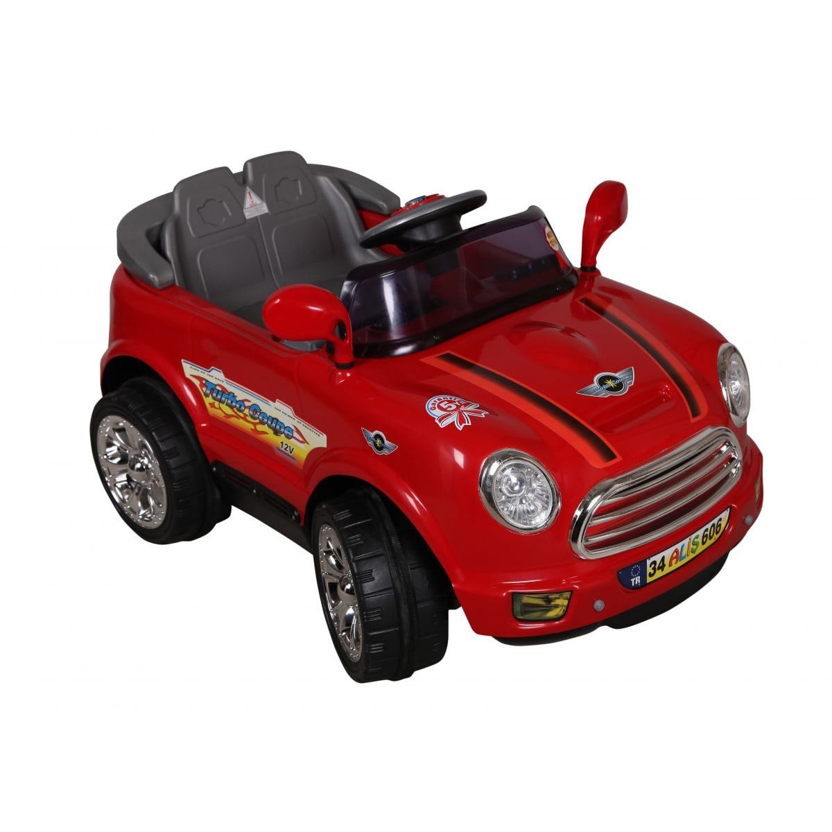 Aliş Turbo Coupe Uzaktan Kumandalı 12 Volt Akülü Araba Kırmızı