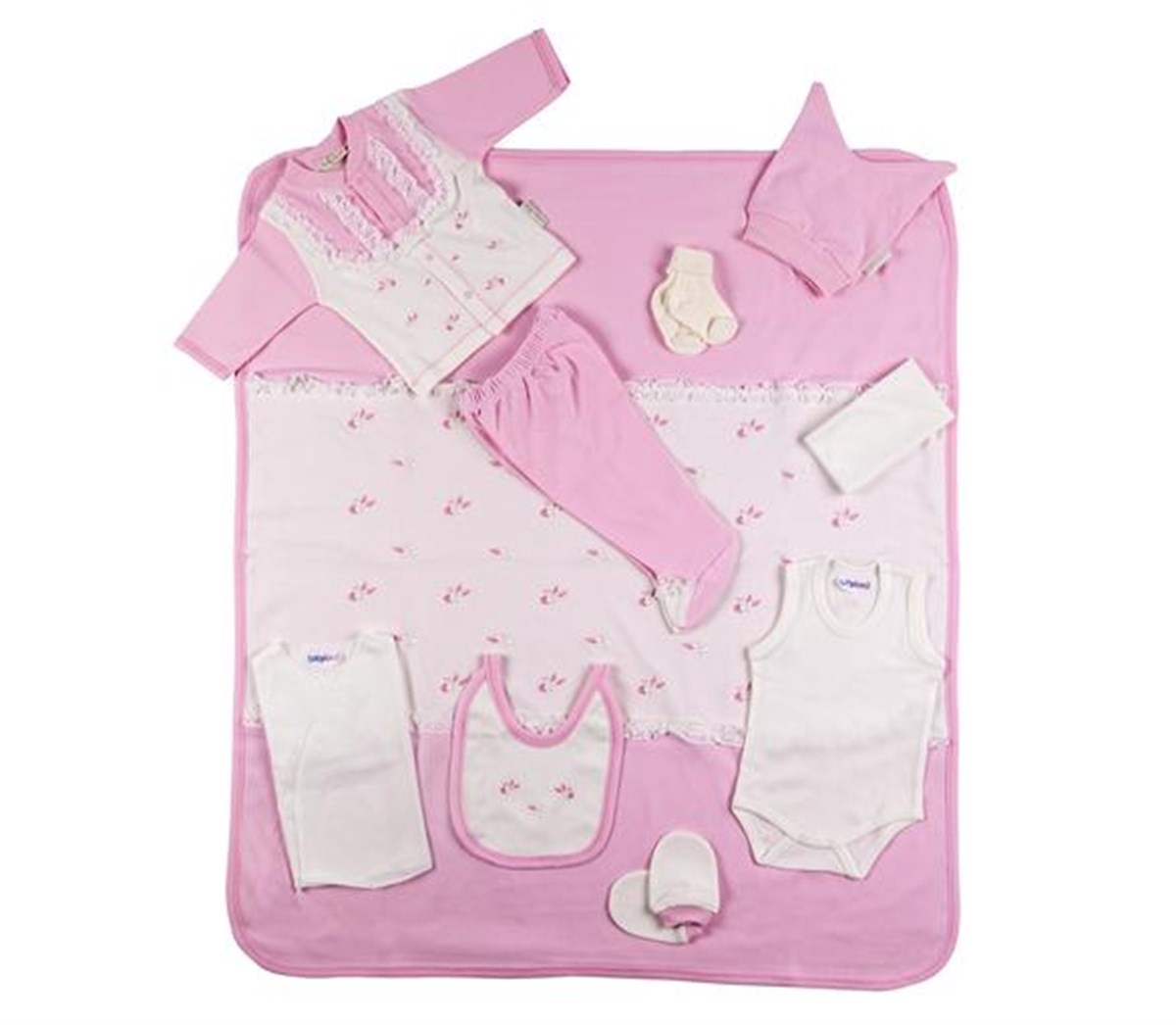 Babyland Dantelli Fırfırlı Kız 10'lu Hastane Çıkışı