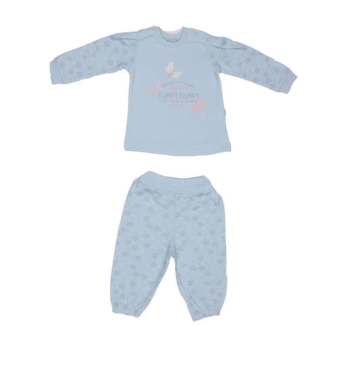 Bibaby Funny Bunny 2 li Takım Mavi 6-9 Ay