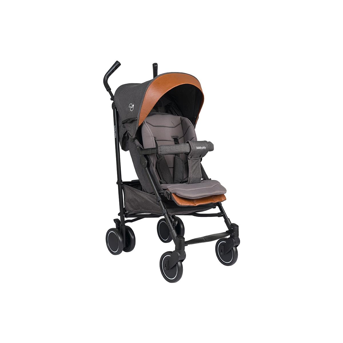 Biddy Pitty Picco Baston Bebek Arabası Koyu Gri