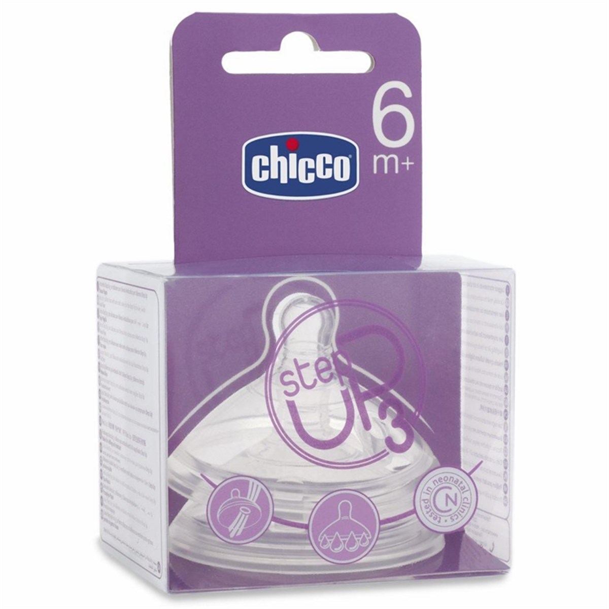 Chicco Step Up 3 Biberon Emziği 6 Ay+ Step Up