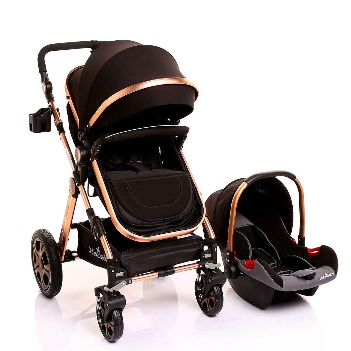 LeleBaby Ligou Gold Travel Sistem Bebek Arabası Siyah