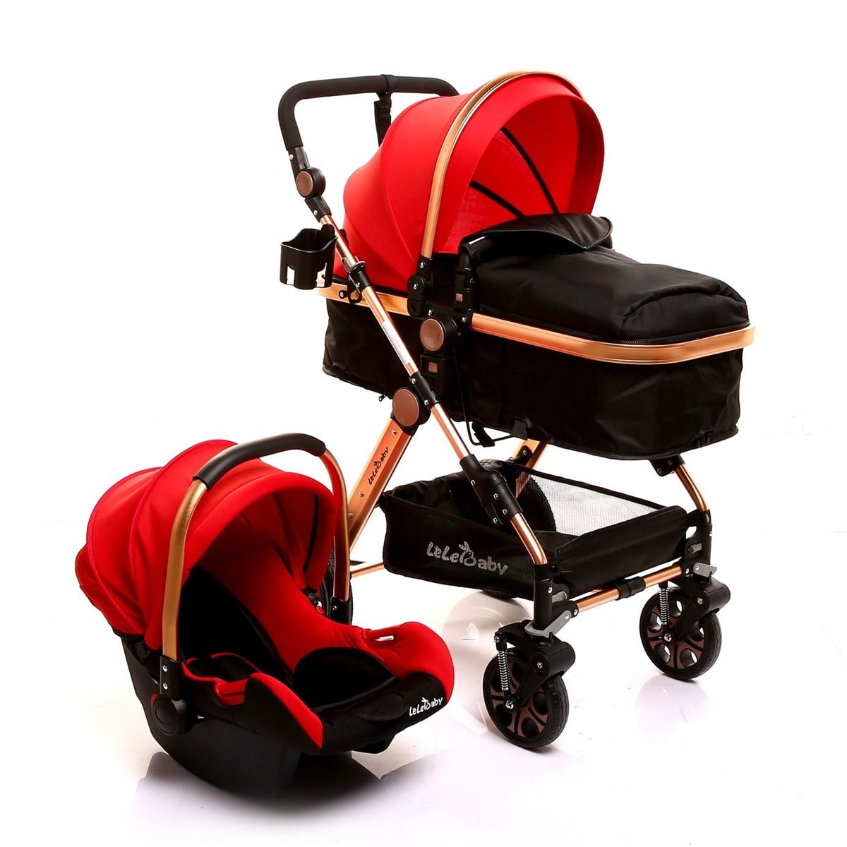 LeleBaby Ligou Gold Travel Sistem Bebek Arabası Kırmızı