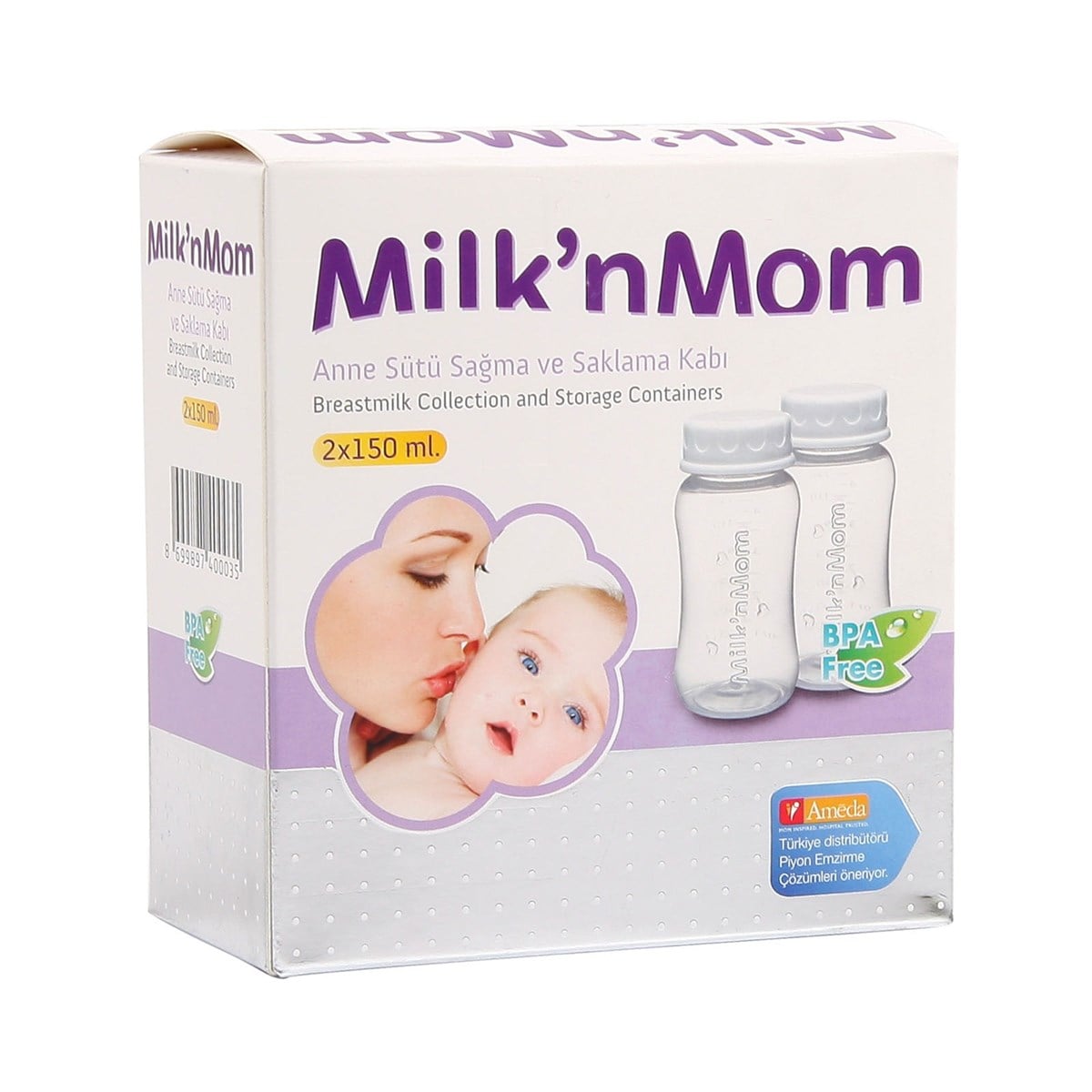 Milk'n Mom Süt Saklama Şişeleri 2'li