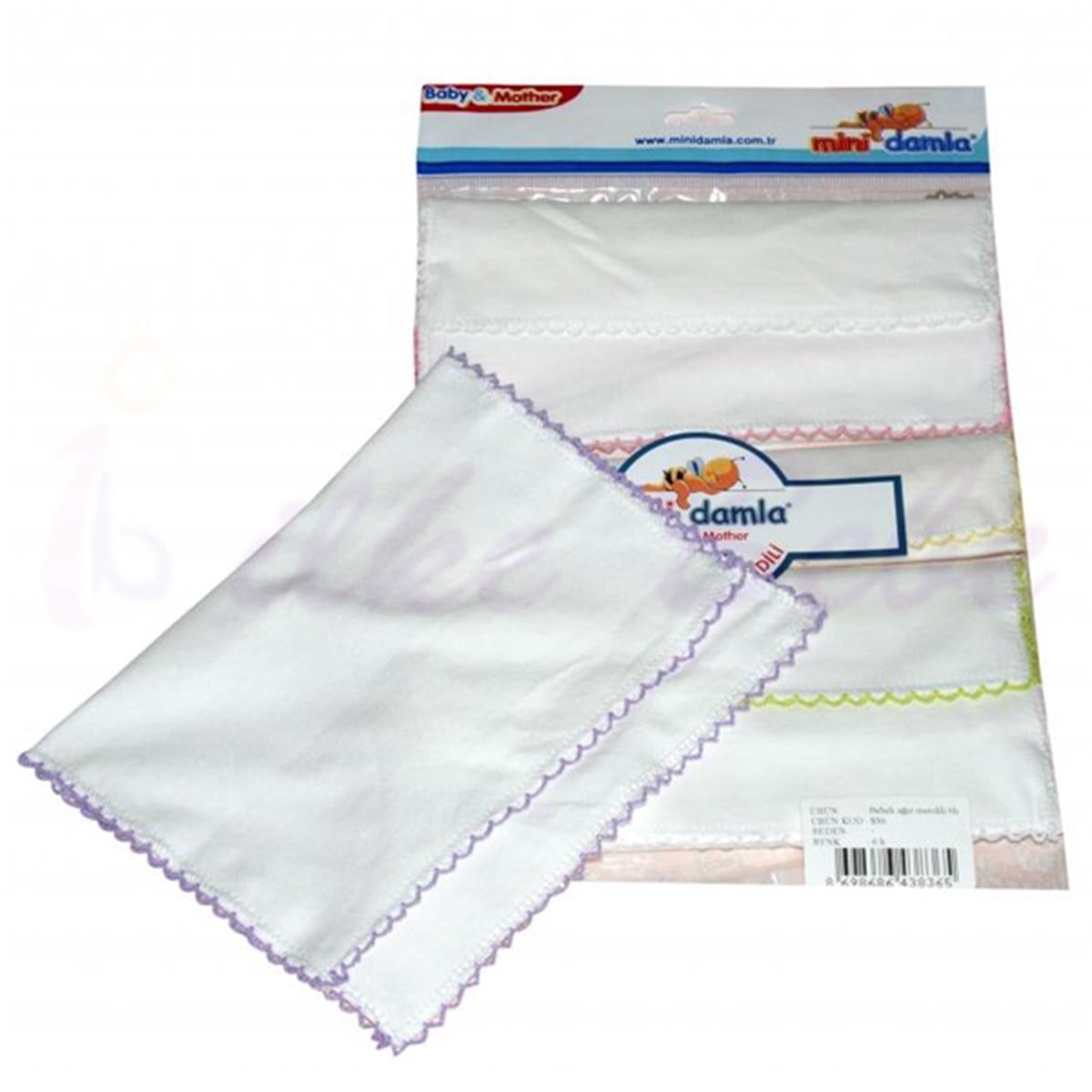 Mini Damla 6'lı Lüks Bebek Ağız Temizleme Medili Erkek