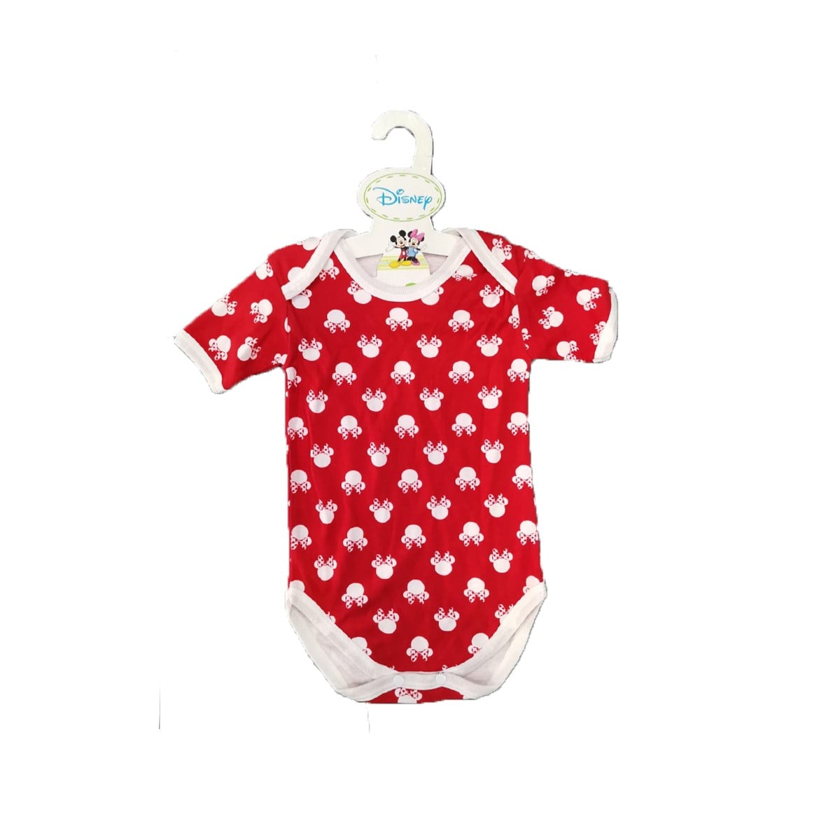 Minnie Mouse Kısa Kollu Bebek Body Kırmızı