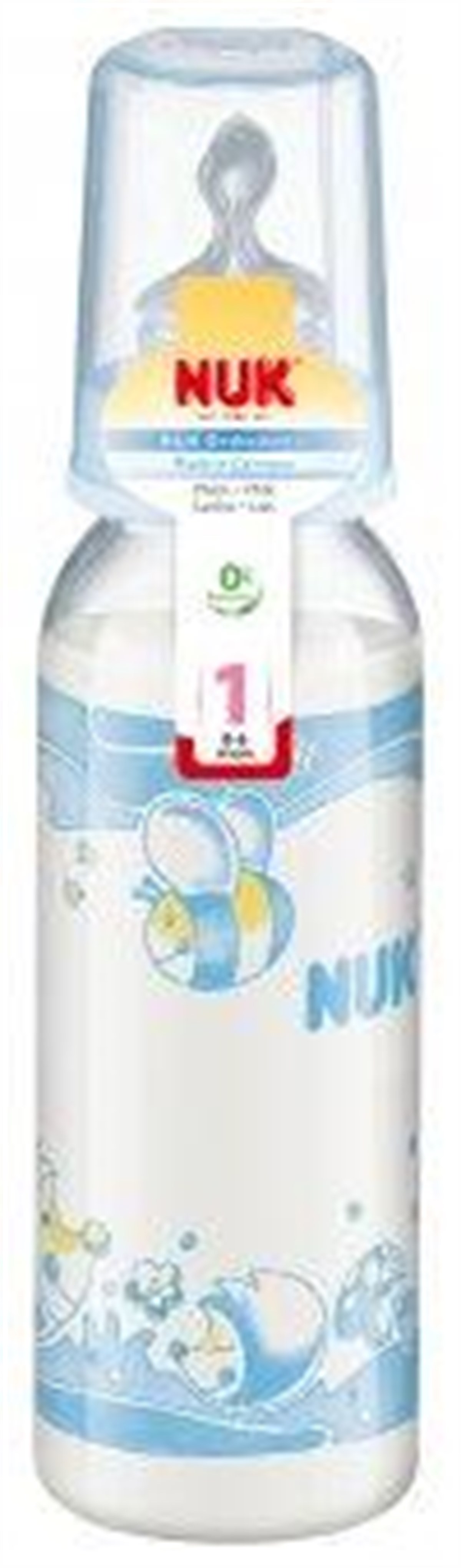 NUK Baby Rose & Blue PP Biberon 240ml - Silikon Emzikli Mavi