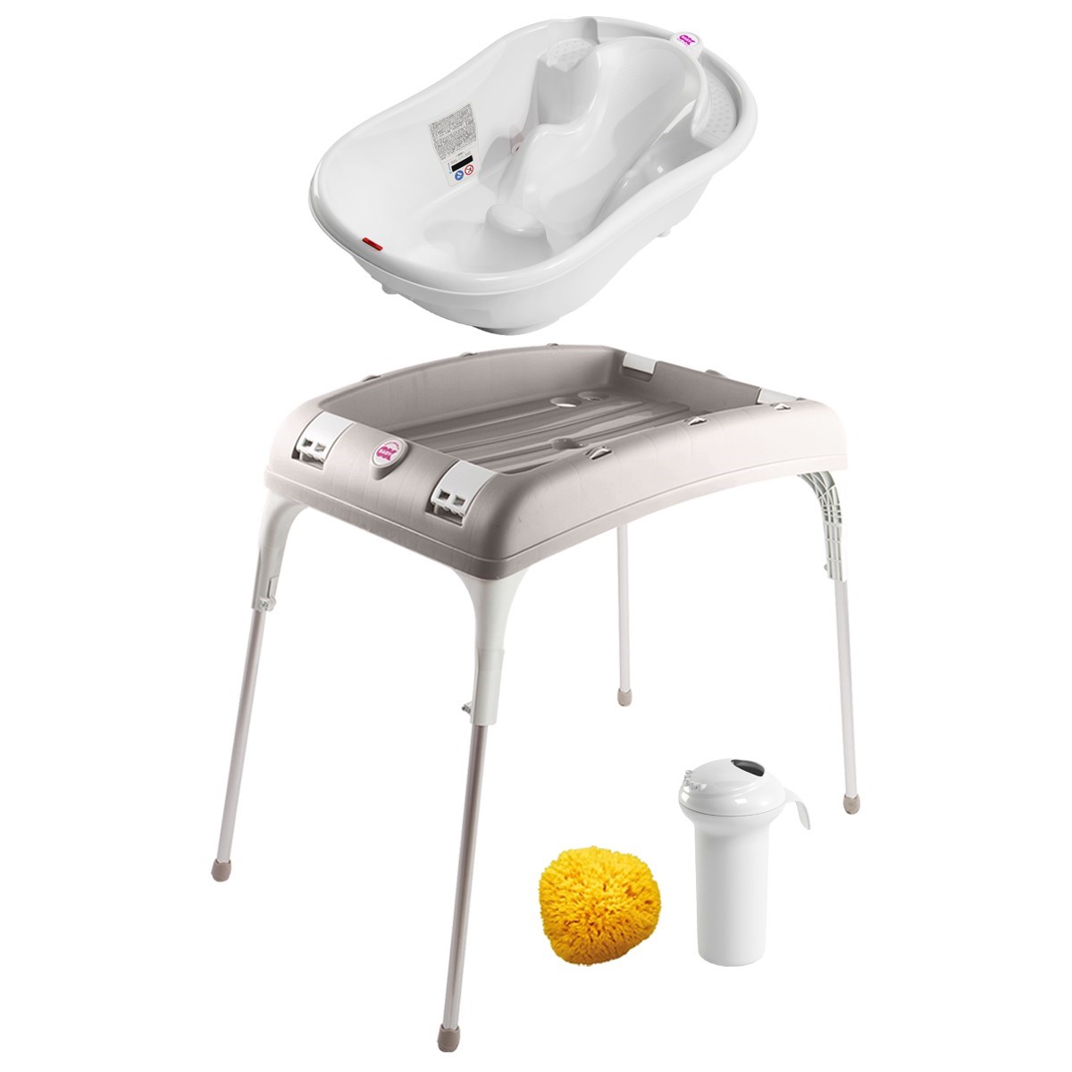 OkBaby Onda Evol Bebek Banyo Seti / Beyaz