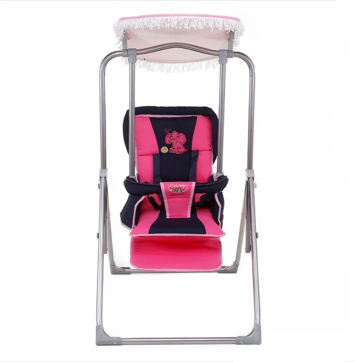 Pashababy Lüks Salıncak Pembe Lacivert