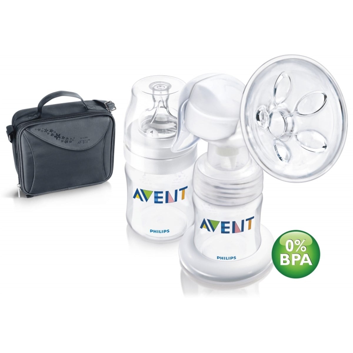 Philips Avent 0% BPA PP Manuel göğüs pompası Biberonlu ve Çantalı
