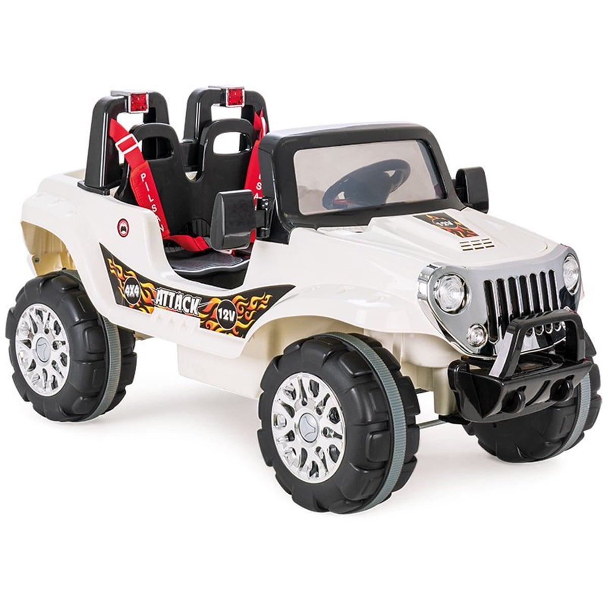 Pilsan Attack Uzaktan Kumandalı 12 Volt Çift Kişilik Akülü Jeep