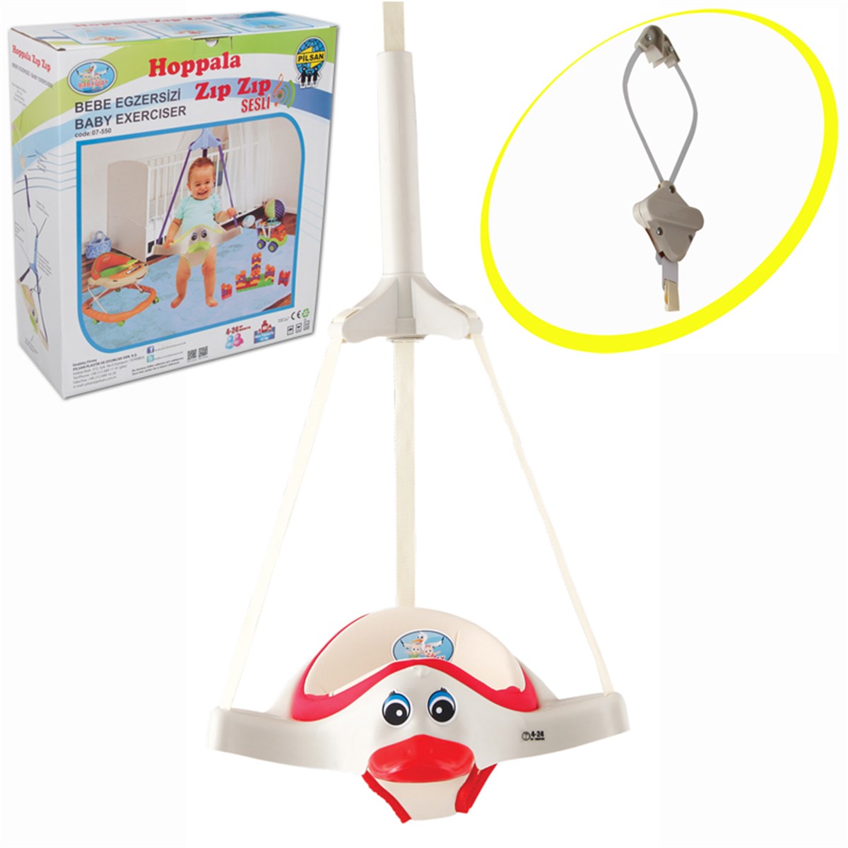 Pilsan Baby Exerciser Hoppala Kutulu Kırmızı