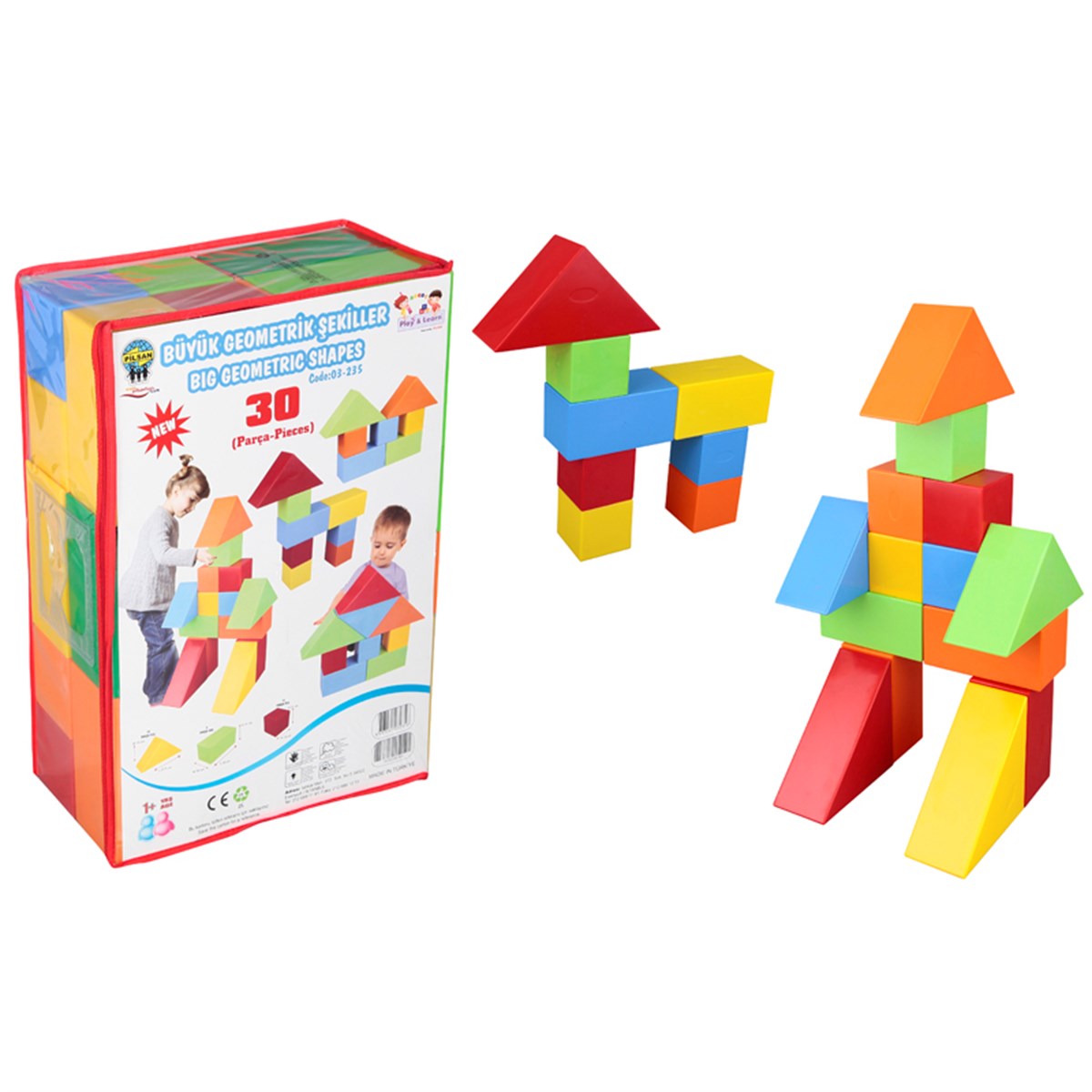 Pilsan Büyük Geometrik Şekiller 30 Parça