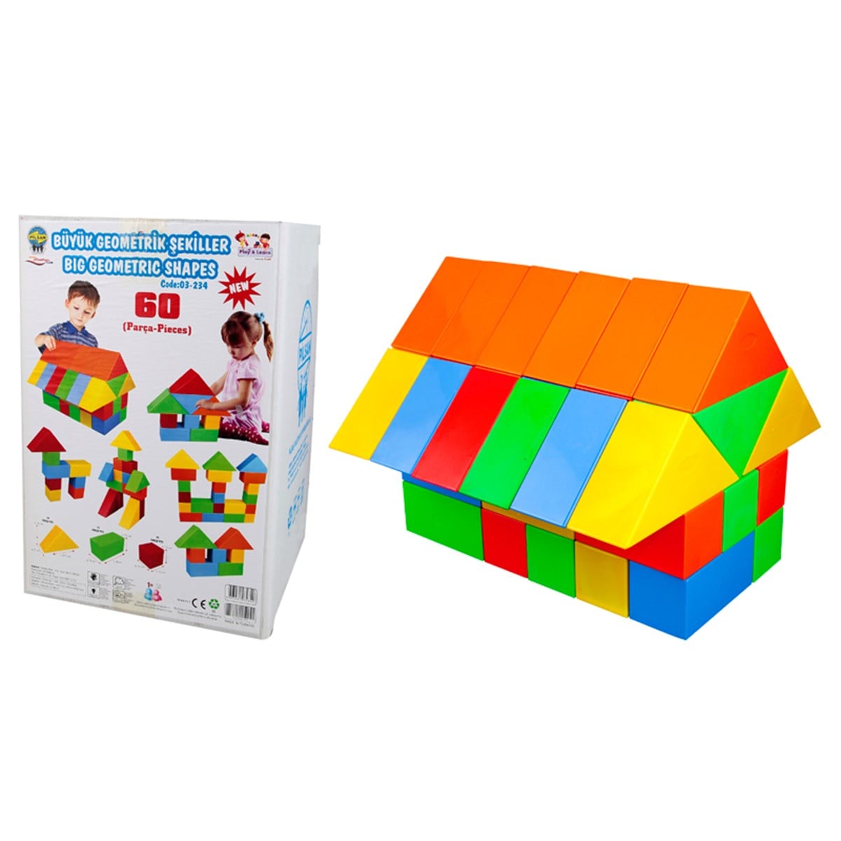 Pilsan Büyük Geometrik Şekiller 60 Parça