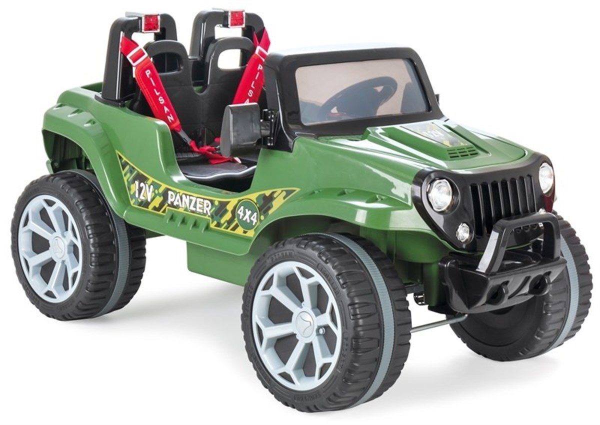 Pilsan Panzer 4x4 Çift Kişilik Akülü Araba Yeşil
