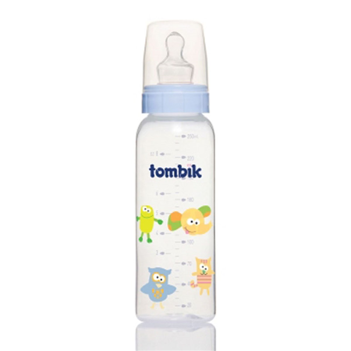 Tombik %0 BPA PP Biberon 250 ml. Şaşkın Hayvanlar Mavi