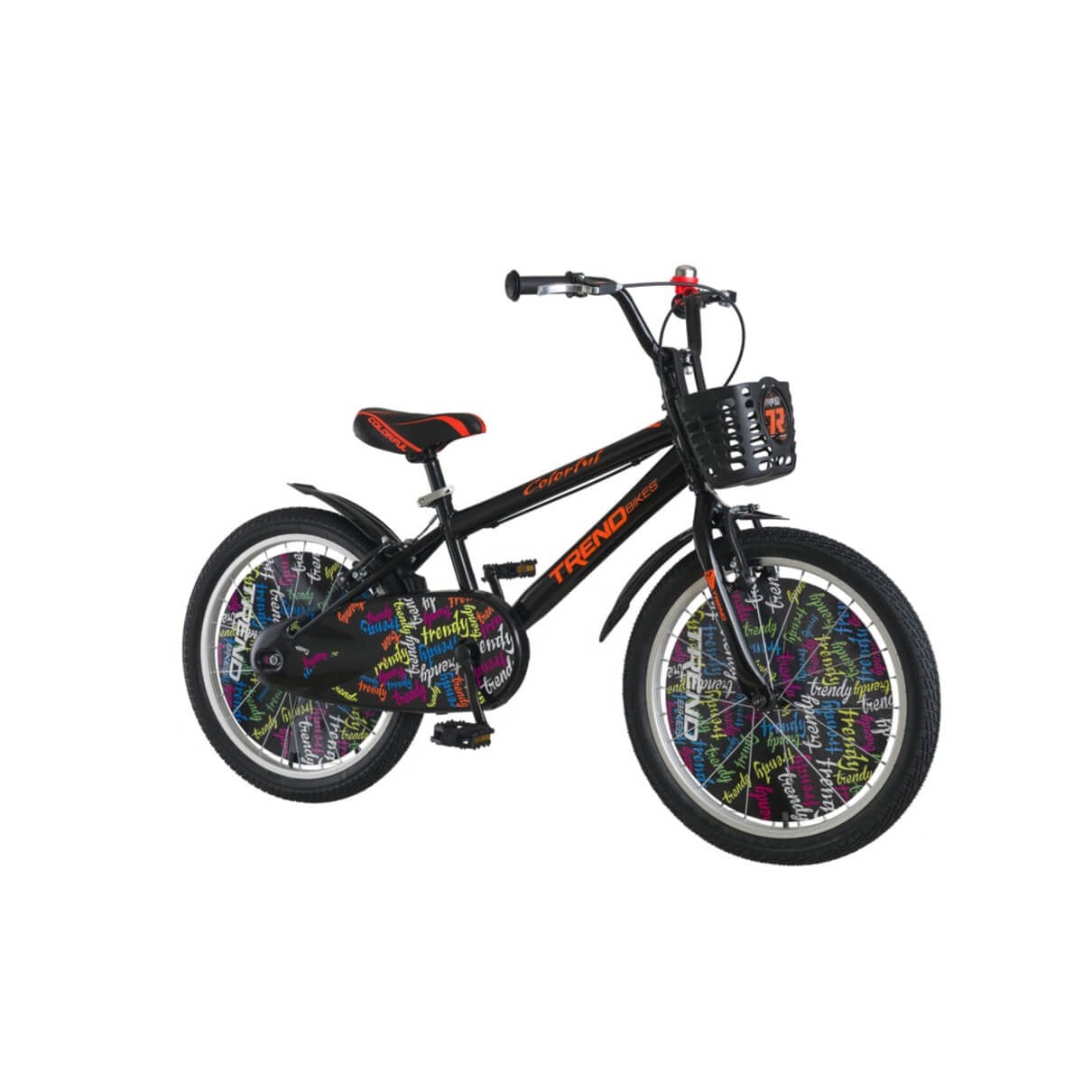 Trend Bikes Colorful 20 Jant 6-10 Yaş Çocuk Bisikleti Siyah Neon Turuncu