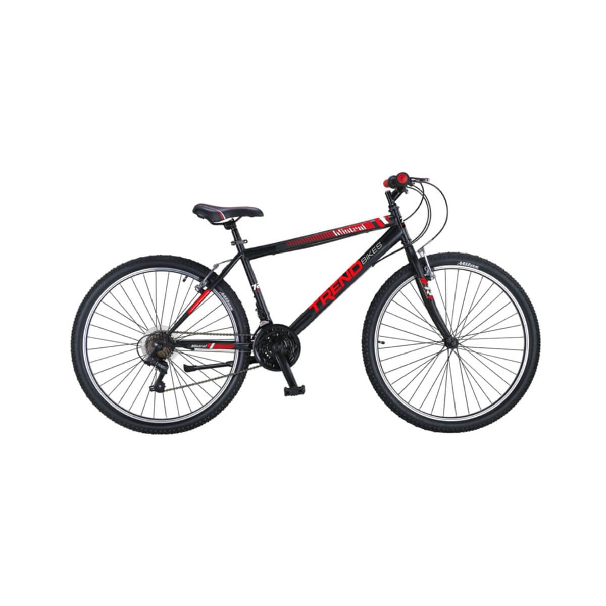 Trend Bikes Mistral 26 Jant 21 Vites Dağ Bisikleti Siyah - Kırmızı