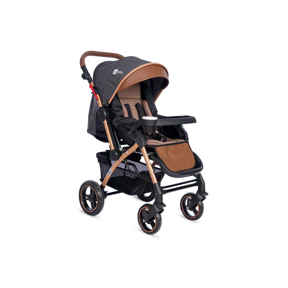 4 Baby Active Gold Plus Çift Yönlü Bebek Arabası Füme Gri