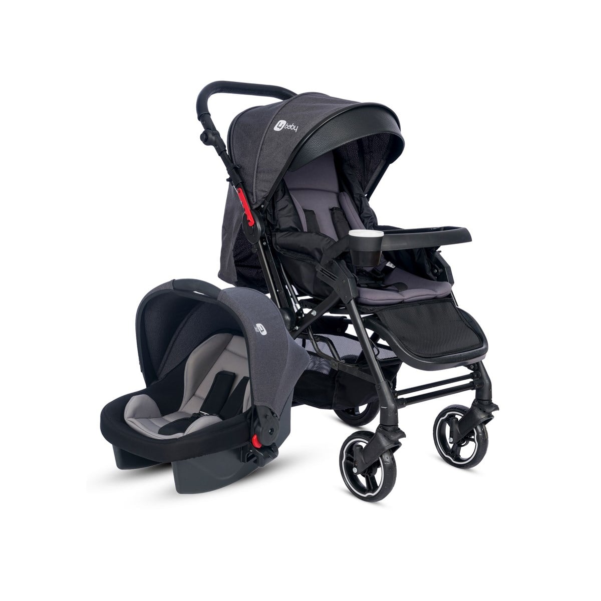4 Baby Active Plus Travel Sistem Bebek Arabası Antrasit