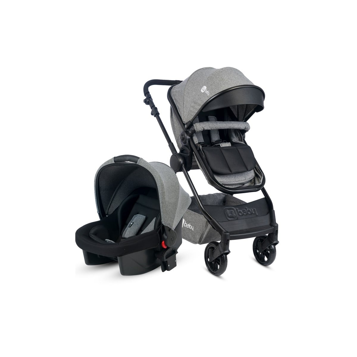 4 Baby Comfort Travel Sistem Bebek Arabası Gri