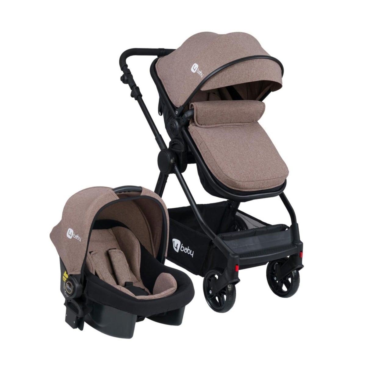 4 Baby Comfort Travel Sistem Bebek Arabası Kahverengi