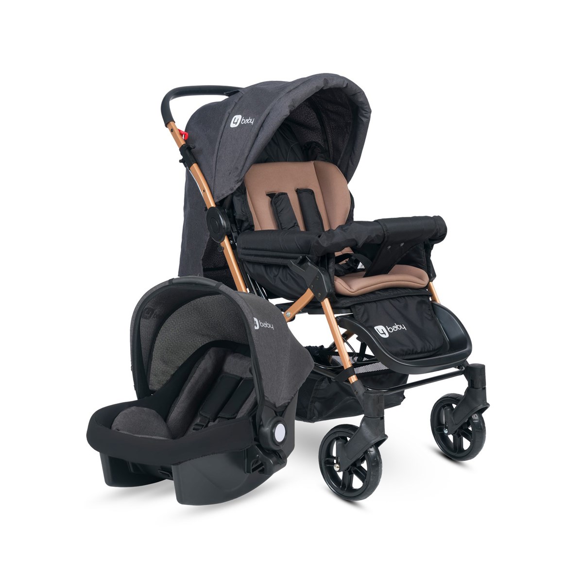 4 Baby Olympus Gold Travel Sistem Bebek Arabası Antrasit