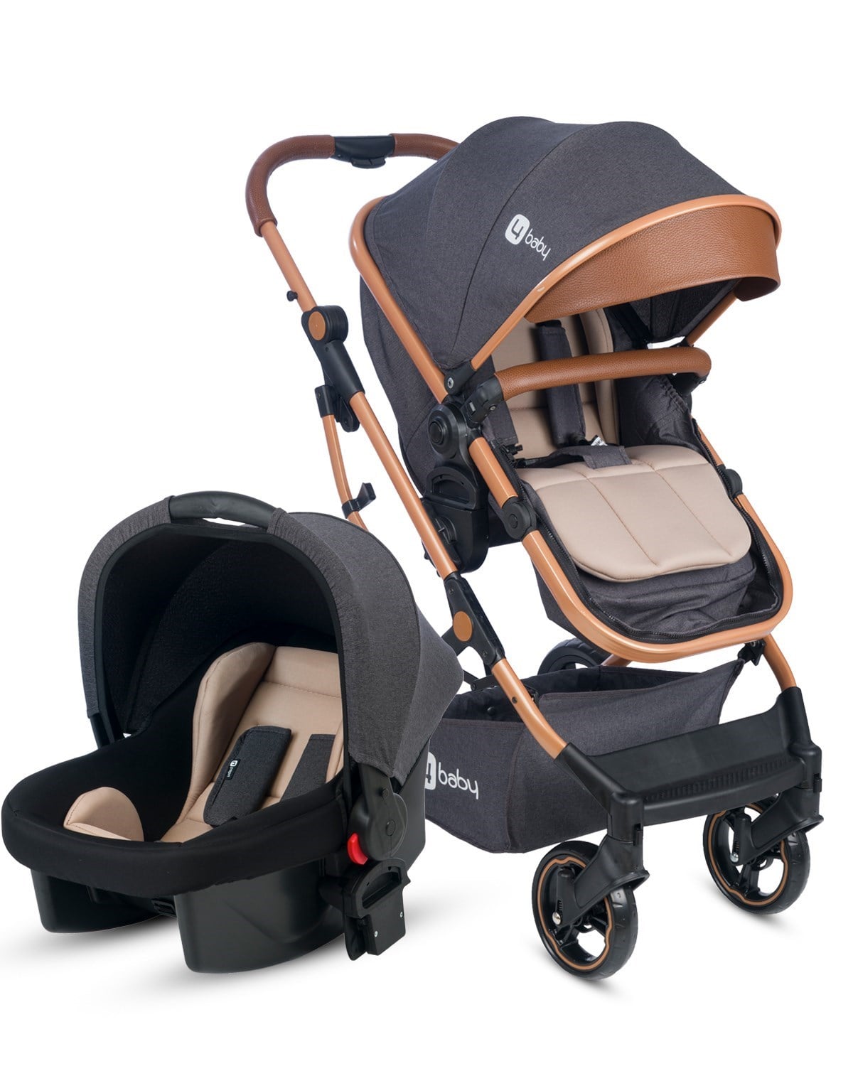 4 Baby Smart Travel Sistem Bebek Arabası Gold Antrasit