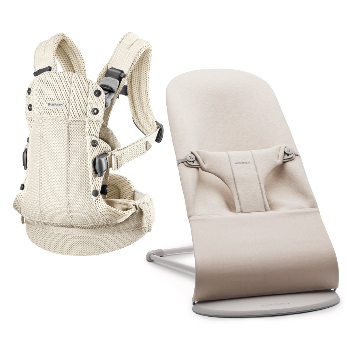 BabyBjörn Balance Bliss Ana Kucağı Cotton 3D Jersey / Light Beige & Kanguru Harmony 3D Mesh / Cream