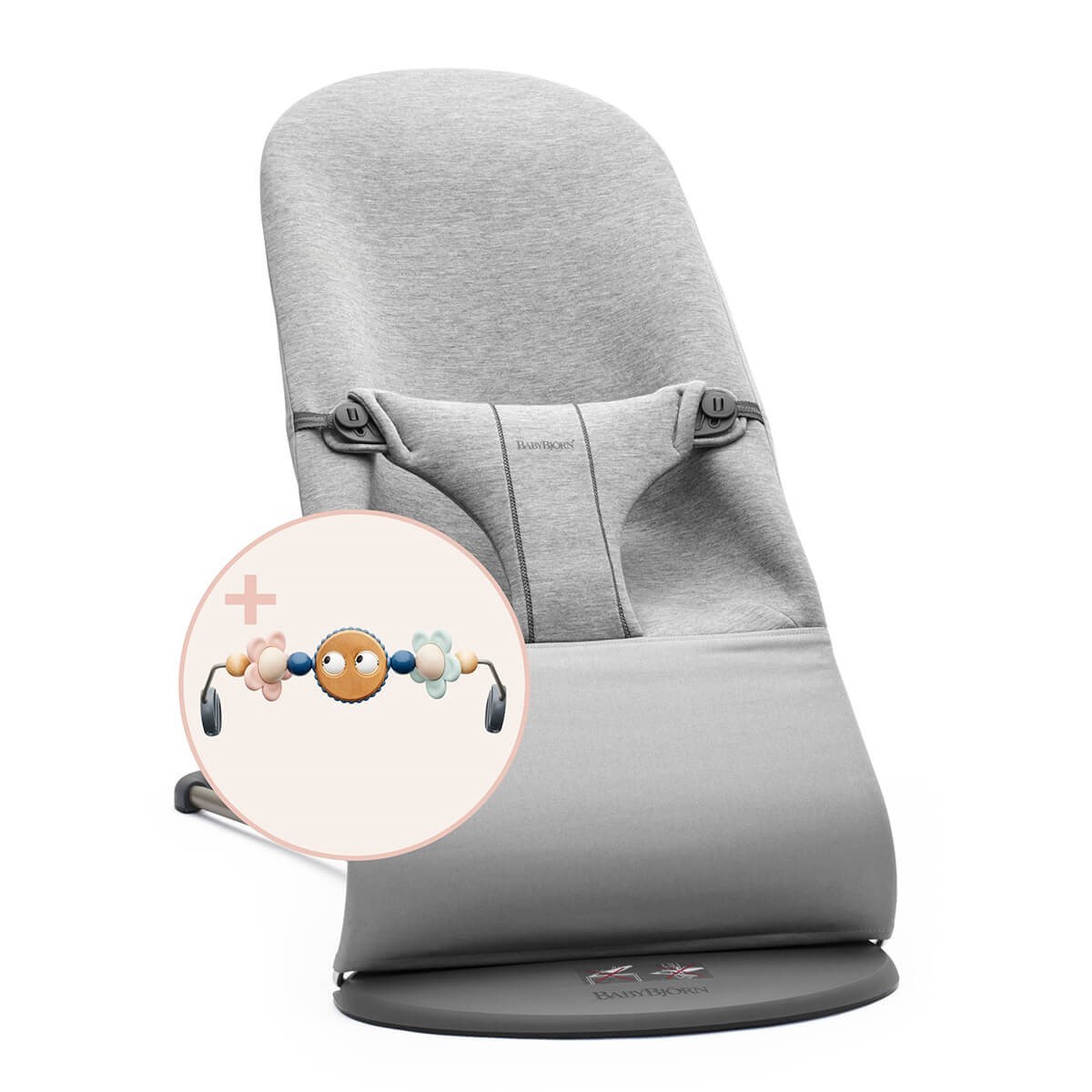 BabyBjörn Bliss Ana Kucağı Cotton 3D Jersey Oyuncaklı / Light Grey
