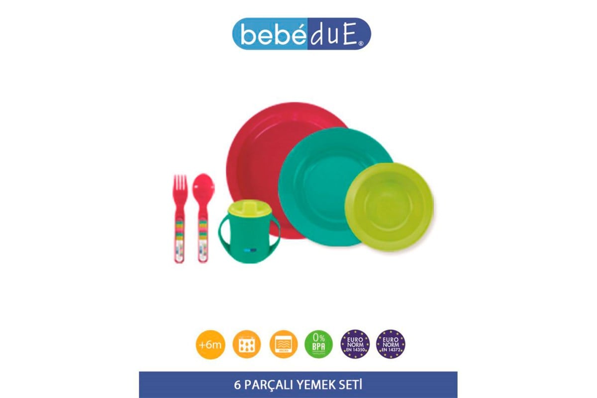 Bebedue 6 Parçalı Yemek Seti