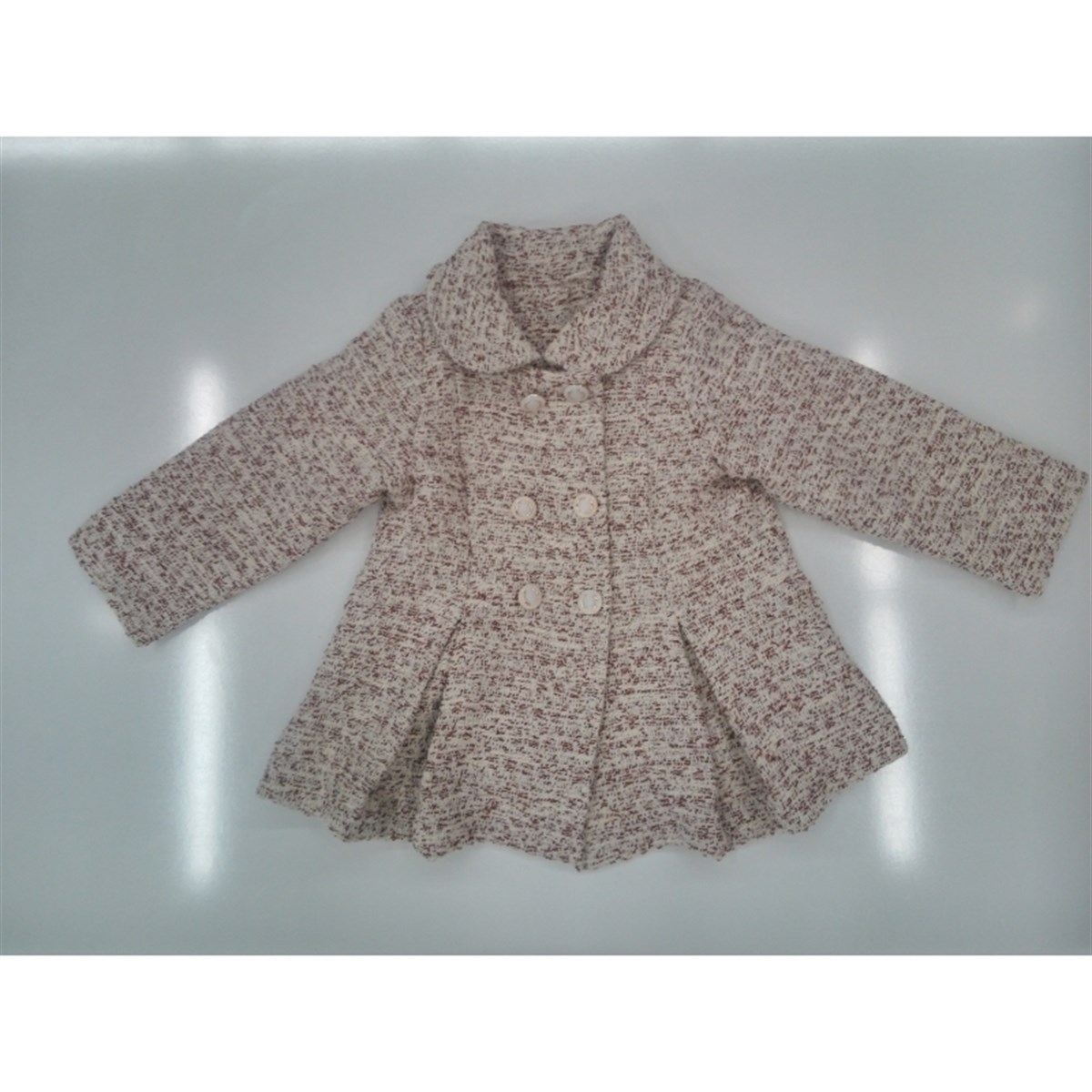 Bibaby Kırçıllı Kız Montu Gri Vişne 5 Yaş
