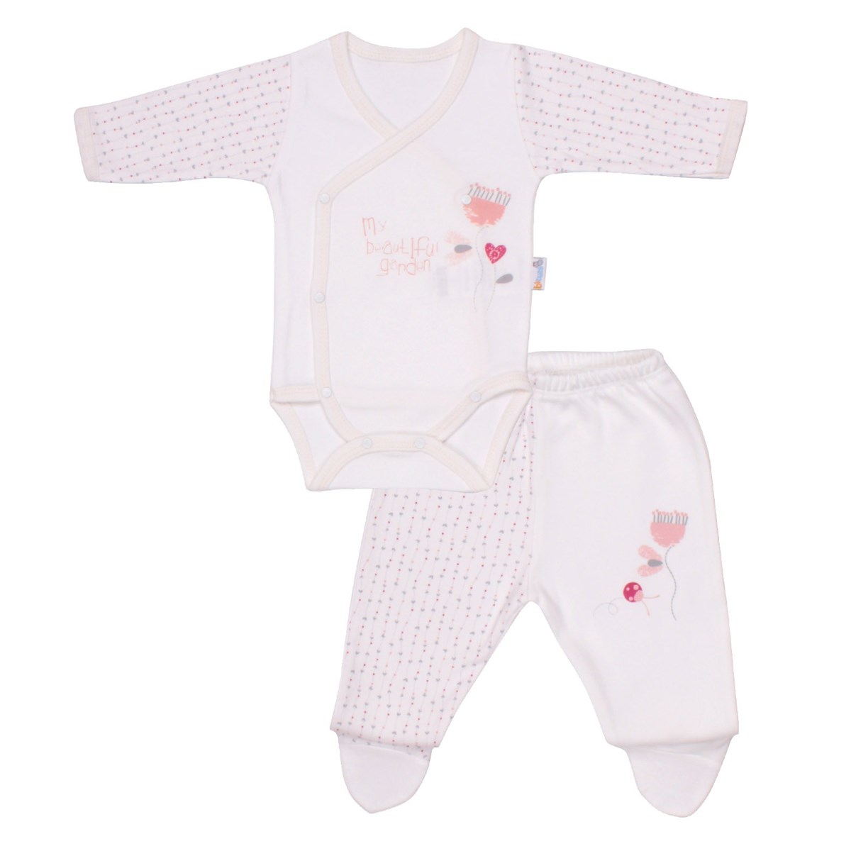 Bibaby My Beautiful Garden Body Patikli Tek Alt Pembe 0-3 Ay