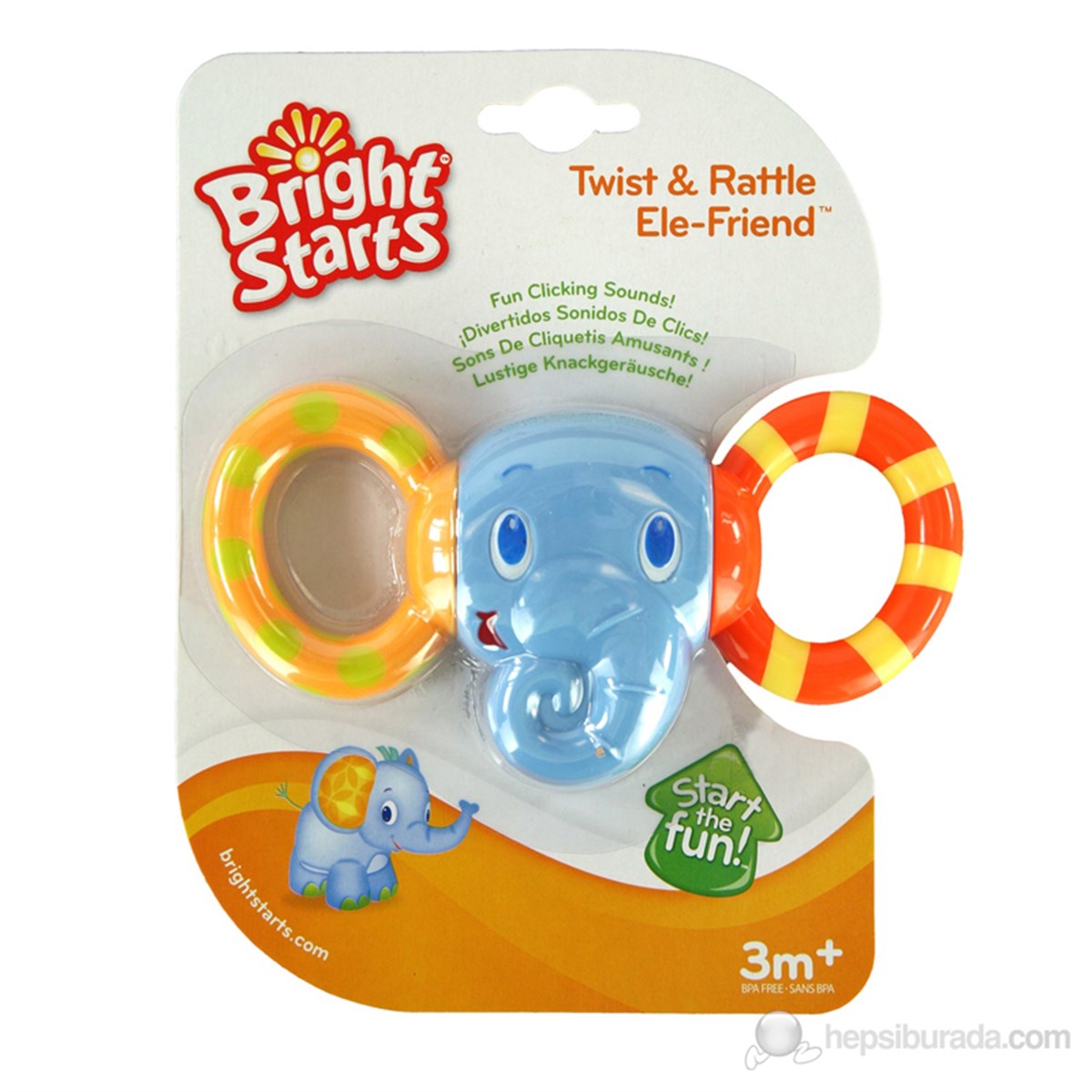 Bright Starts Twist & Rattle Elefriend