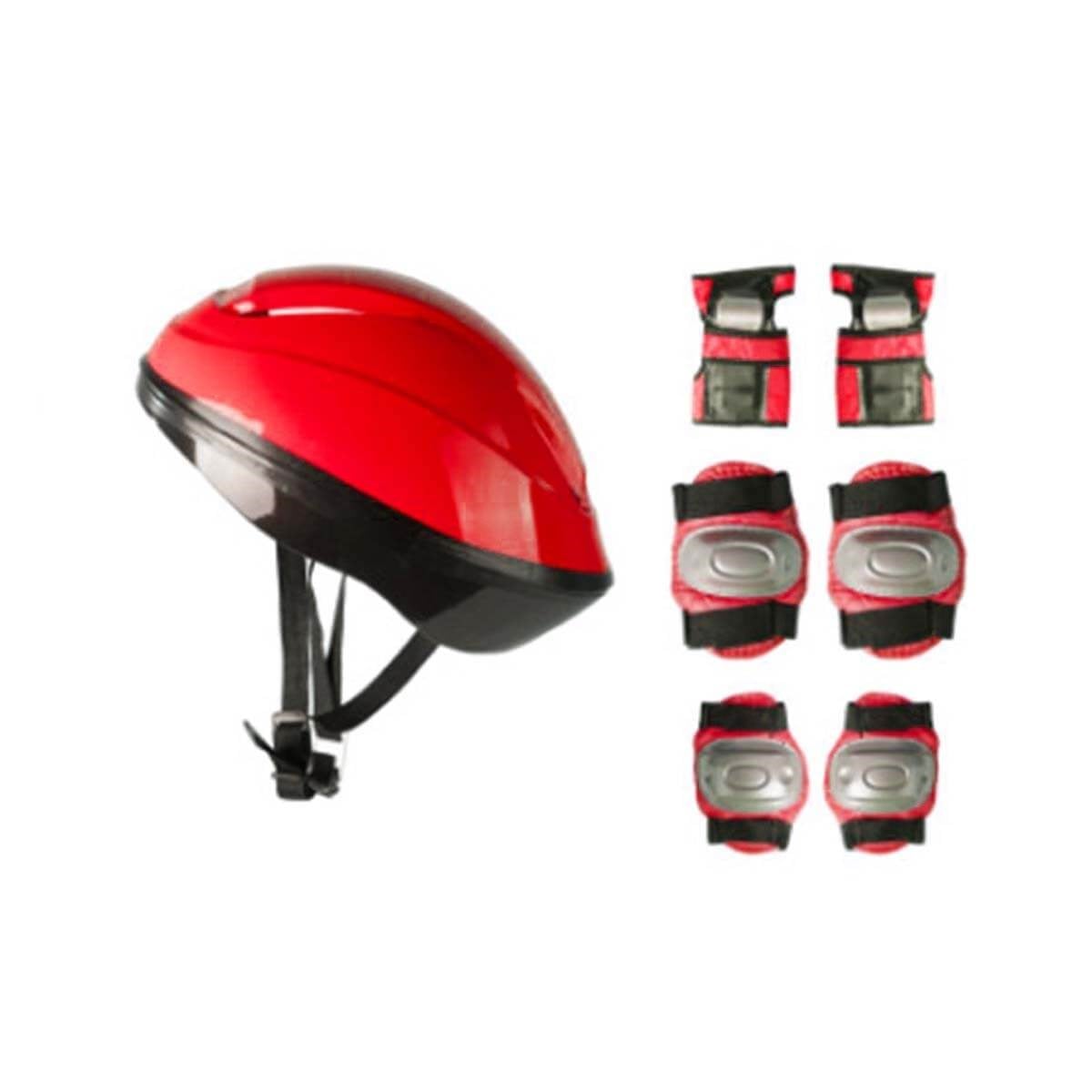 Cool Wheels Kask Dizlik Dirseklik Seti Kırmızı