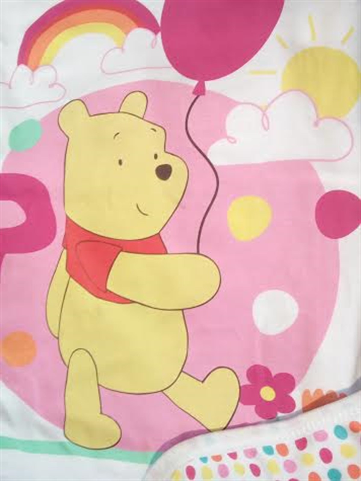 DISNEY  pooh beyaz Penye Bebek Battaniyesi