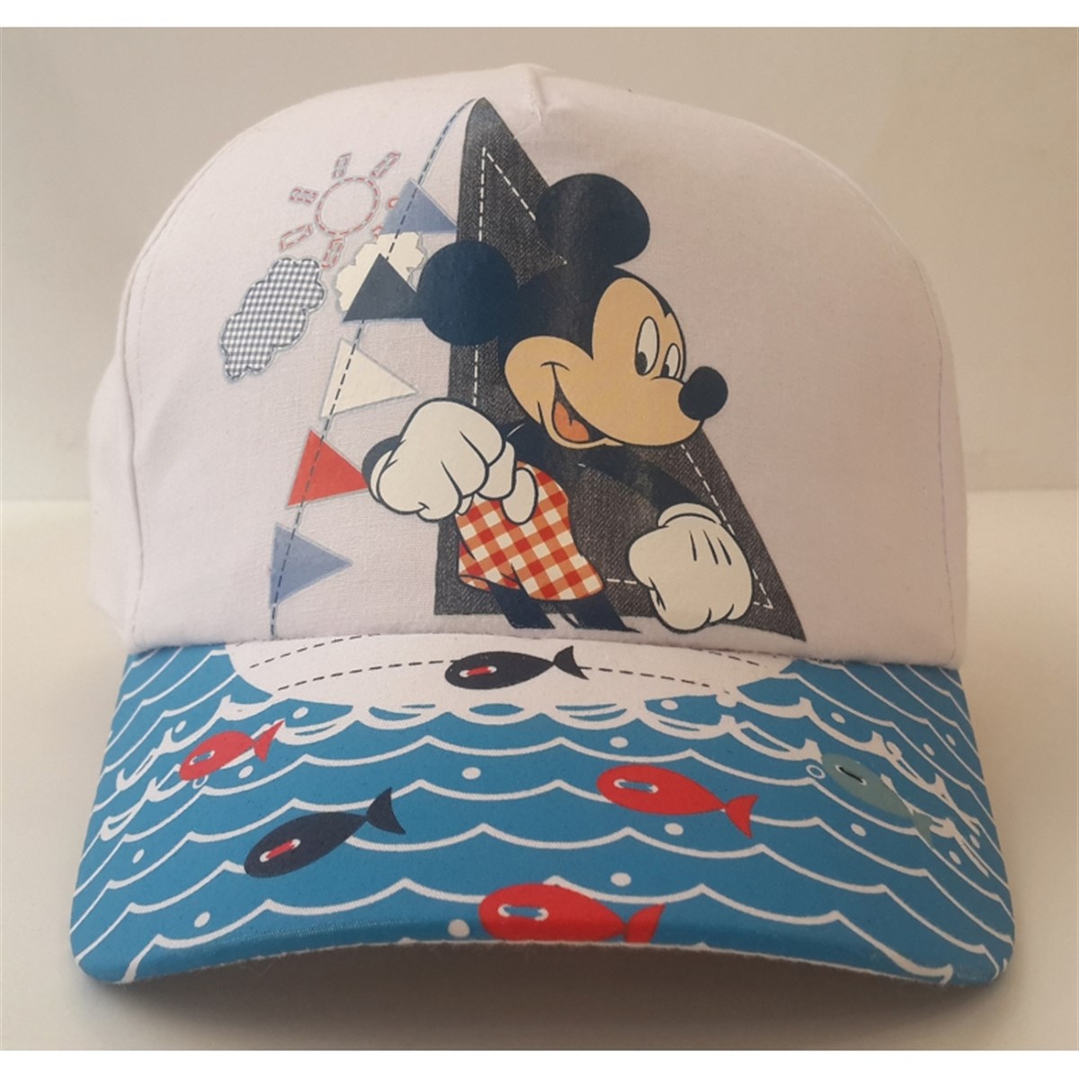 Disney Mickey Mouse Lisanlı Şapka Beyaz