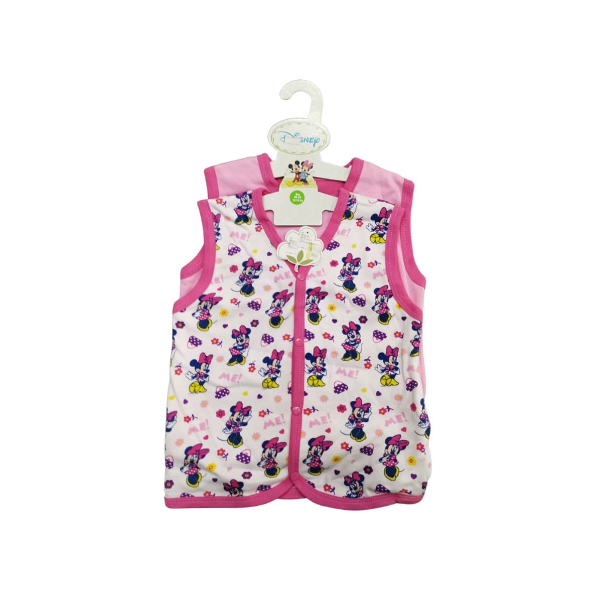 Disney Minnie Mouse Kız Bebek Yeleği 2'li Pembe