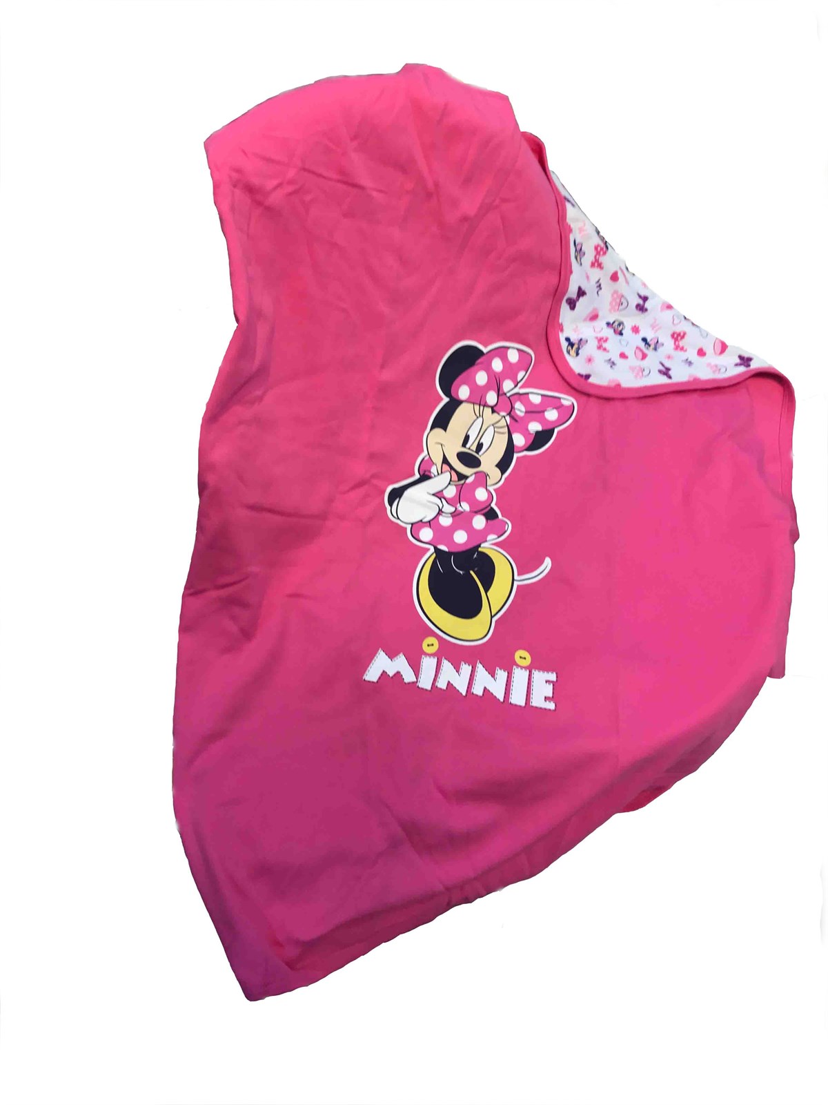 Disney Minnie Mouse Lisanslı Penye Bebek Battaniyesi Fuşya 1682A