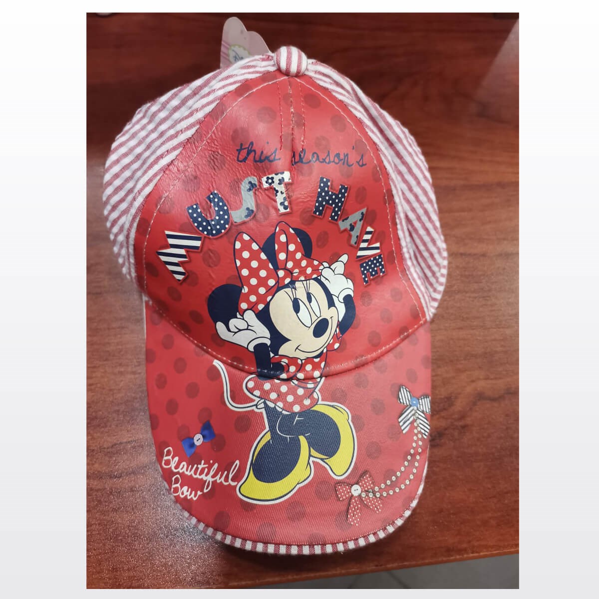 Disney Minnie Mouse Lisanslı Şapka Kırmızı